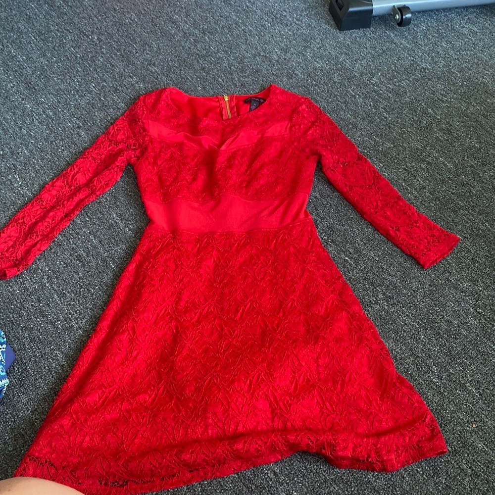 womens size XS red formal dress